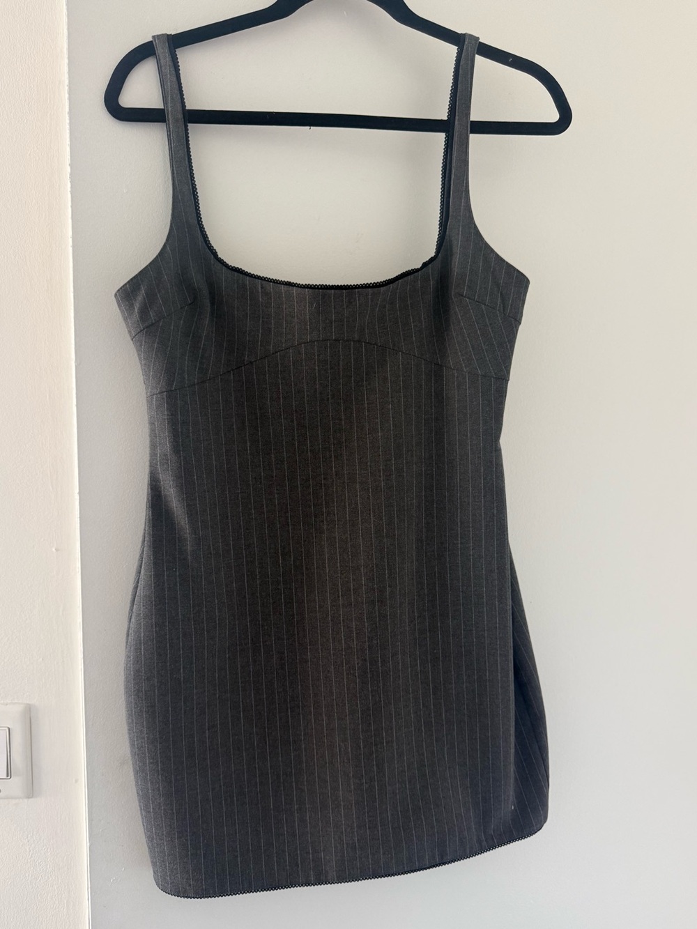 Zara Gray Pinstripe mini Dress